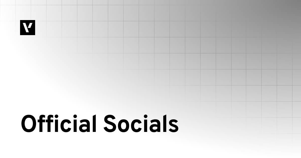 Official Socials | Valeo Documentation